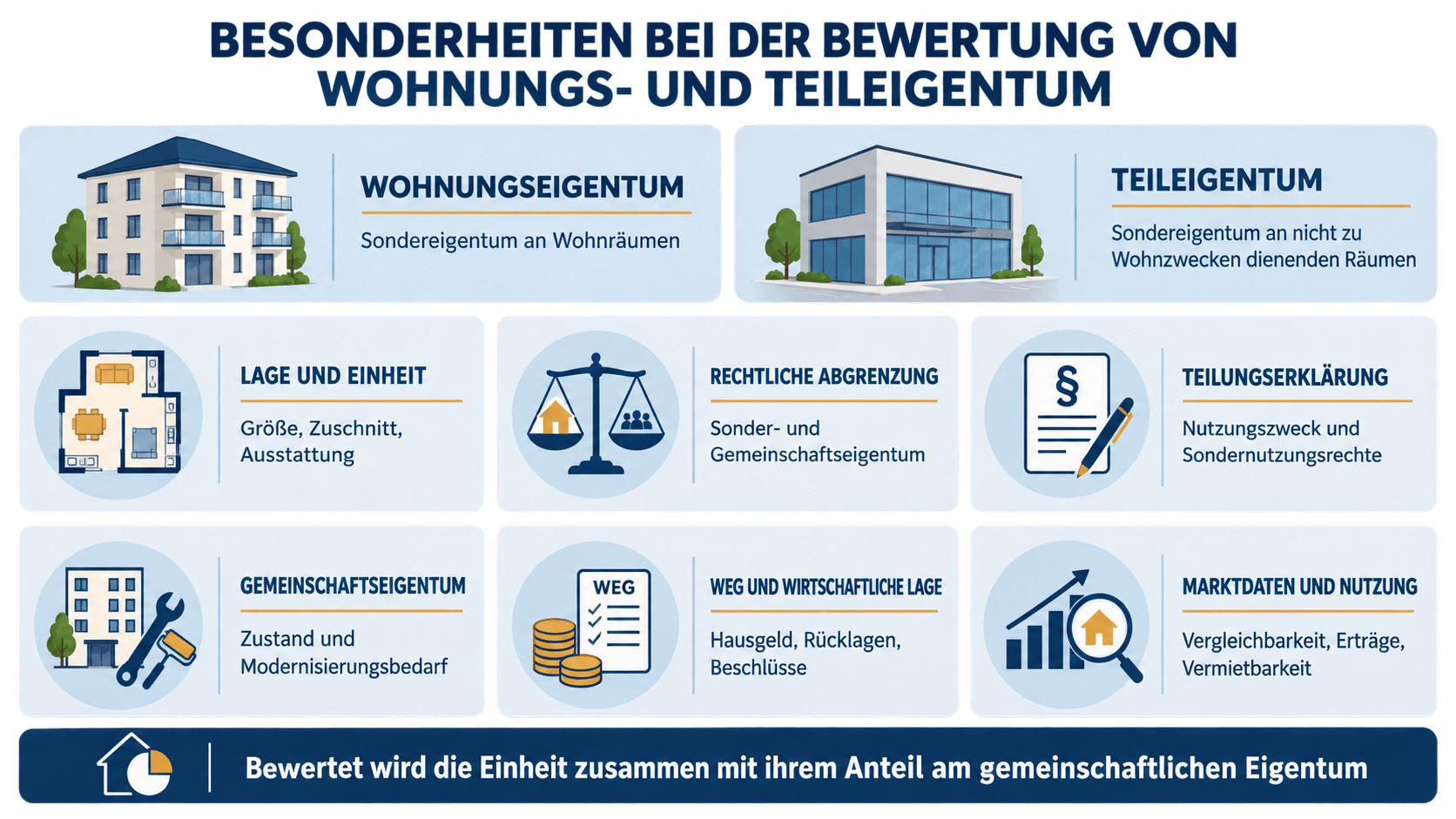 Wochenendhaus als Teileigentum, Besonderheiten für die Immobilienbewertung