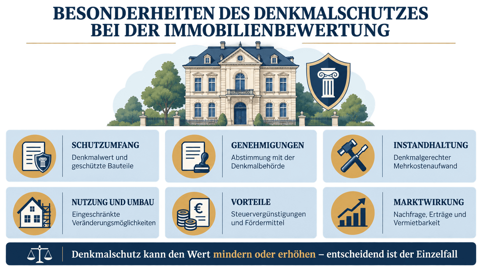 besonderkeiten denkmalschutz bei der bewertung